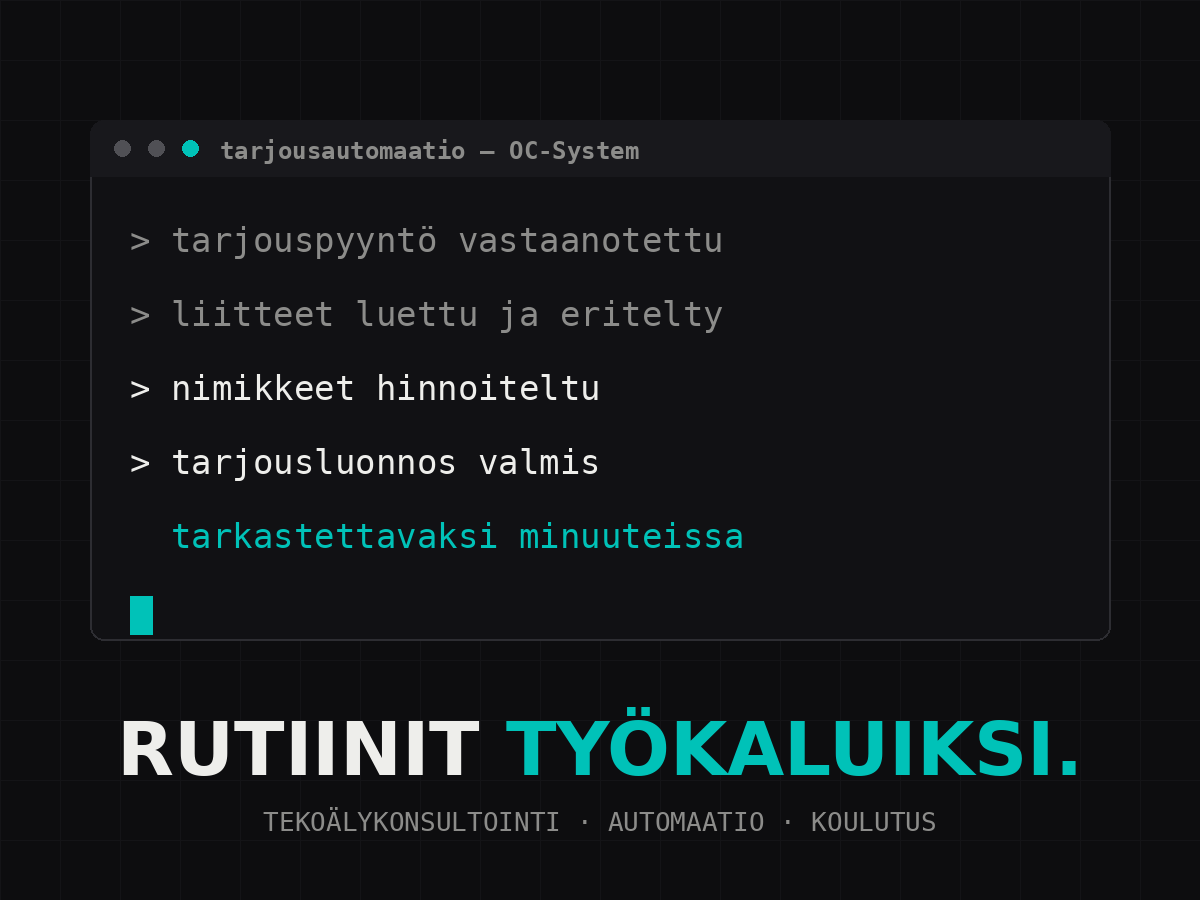 OC-System: tarjousautomaatio